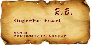 Ringhoffer Botond névjegykártya