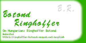 botond ringhoffer business card